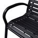 Banc de jardin Noir 116 cm Acier et WPC - Photo n°4