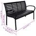 Banc de jardin Noir 116 cm Acier et WPC - Photo n°5