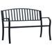 Banc de jardin Noir 120 cm Acier - Photo n°1