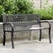 Banc de jardin Noir 120 cm Acier - Photo n°1