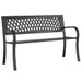 Banc de jardin Noir 120 cm Acier - Photo n°2