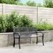 Banc de jardin Noir 120 cm Acier - Photo n°3