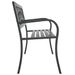 Banc de jardin Noir 120 cm Acier - Photo n°5