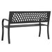 Banc de jardin Noir 120 cm Acier - Photo n°6