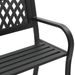 Banc de jardin Noir 120 cm Acier - Photo n°7