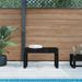 Banc de jardin noir 80x38x45 cm bois massif de pin - Photo n°2