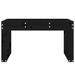 Banc de jardin noir 80x38x45 cm bois massif de pin - Photo n°3