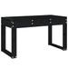 Banc de jardin noir 80x38x45 cm bois massif de pin - Photo n°5