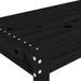 Banc de jardin noir 80x38x45 cm bois massif de pin - Photo n°6