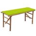 Banc de jardin pliable avec coussin 118 cm Bambou 23 - Photo n°1