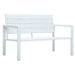 Banc de jardin polyéthylène et métal blanc Nesly - Photo n°1