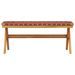 Banc de jardin rouge bois massif d'acacia et tissu - Photo n°3