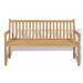Banc de jardin teck massif clair Alida 150 cm - Photo n°1