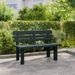 Banc de jardin vert 110x52x71 cm polypropylène - Photo n°3