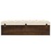 Banc de rangement 110 cm Crème Bois de sapin massif et tissu - Photo n°6