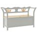 Banc de rangement 126 cm Gris Bois de pin solide - Photo n°1