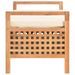 Banc de rangement 93x49x49 cm Bois de noyer massif - Photo n°3