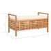 Banc de rangement 93x49x49 cm Bois de noyer massif - Photo n°8