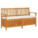 Banc de rangement avec coussin 148 cm Bois d'acacia solide - Photo n°1