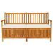 Banc de rangement avec coussin 148 cm Bois d'acacia solide - Photo n°2