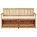 Banc de rangement avec coussin 148 cm Bois d'acacia solide - Photo n°3