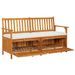 Banc de rangement avec coussin 148 cm Bois d'acacia solide - Photo n°4