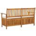 Banc de rangement avec coussin 148 cm Bois d'acacia solide - Photo n°5