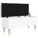 Banc de rangement blanc 102x42x46 cm bois d'ingénierie - Photo n°7