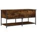 Banc de rangement chêne fumé 100x42,5x47 cm bois d'ingénierie - Photo n°1