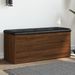 Banc de rangement chêne marron 102x42x45 cm bois d'ingénierie - Photo n°2