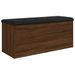 Banc de rangement chêne marron 102x42x45 cm bois d'ingénierie - Photo n°1