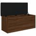 Banc de rangement chêne marron 102x42x45 cm bois d'ingénierie - Photo n°4