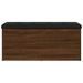 Banc de rangement chêne marron 102x42x45 cm bois d'ingénierie - Photo n°5