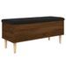 Banc de rangement chêne marron 102x42x46 cm bois d'ingénierie - Photo n°6