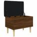 Banc de rangement chêne marron 62x42x46 cm bois d'ingénierie - Photo n°4