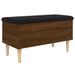 Banc de rangement chêne marron 82x42x46 cm bois d'ingénierie - Photo n°1