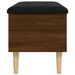 Banc de rangement chêne marron 82x42x46 cm bois d'ingénierie - Photo n°6