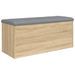 Banc de rangement chêne sonoma 102x42x45 cm bois d'ingénierie - Photo n°2