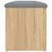 Banc de rangement chêne sonoma 102x42x45 cm bois d'ingénierie - Photo n°6