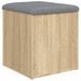 Banc de rangement chêne sonoma 42x42x45 cm bois d'ingénierie - Photo n°2