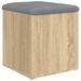 Banc de rangement chêne sonoma 42x42x45 cm bois d'ingénierie - Photo n°7