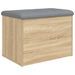 Banc de rangement chêne sonoma 62x42x45 cm bois d'ingénierie - Photo n°2