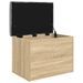 Banc de rangement chêne sonoma 62x42x45 cm bois d'ingénierie - Photo n°4