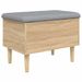 Banc de rangement chêne sonoma 62x42x46 cm bois d'ingénierie - Photo n°7