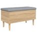 Banc de rangement chêne sonoma 82x42x46 cm bois d'ingénierie - Photo n°1