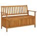 Banc de rangement de jardin 120 cm Bois d'acacia solide - Photo n°1