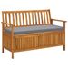 Banc de rangement de jardin 120 cm Bois d'acacia solide 2 - Photo n°1