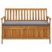 Banc de rangement de jardin 120 cm Bois d'acacia solide 2 - Photo n°2