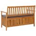 Banc de rangement de jardin 120 cm Bois d'acacia solide 2 - Photo n°4