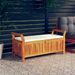 Banc de rangement de jardin avec coussin 126 cm Bois d'acacia - Photo n°2